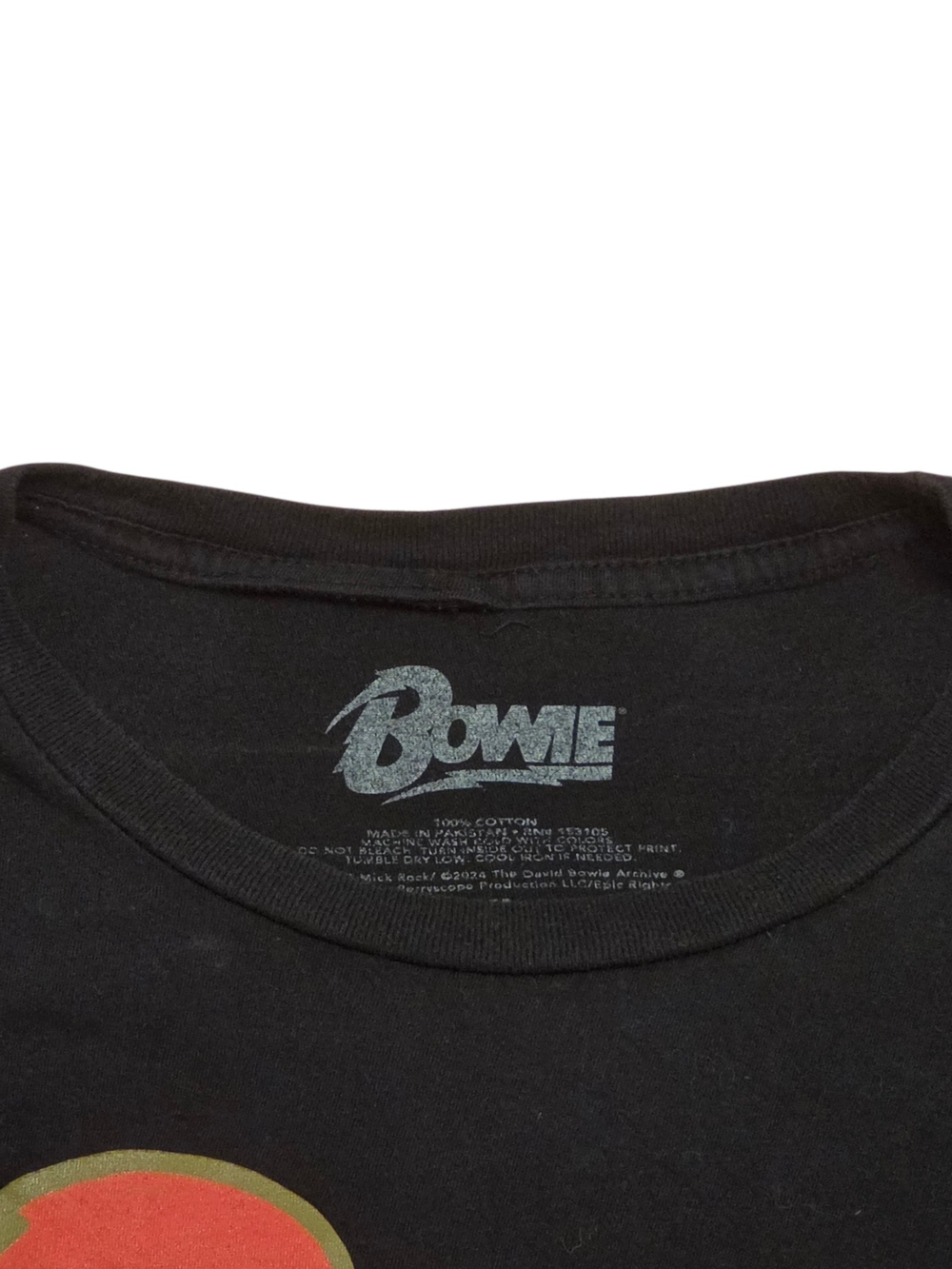 David Bowie 1972 World Tour Black Graphic T-Shirt - Picture 3 of 4